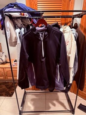 Black Lightweight footjoy golf Zip Pullover Jacket - medium